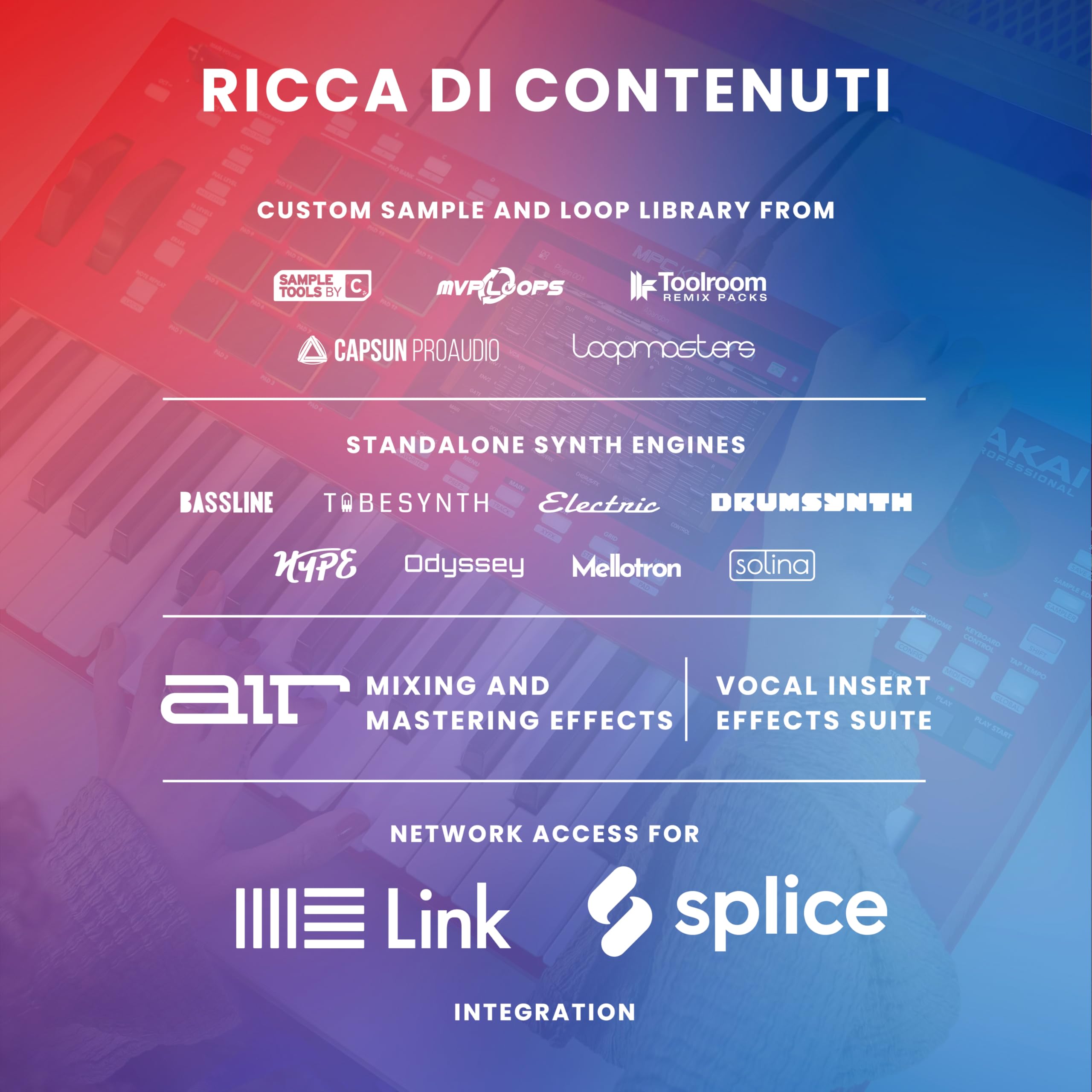Akai Professional MPC Key 37 Sintetizzatore di Produzione Autonomo, Drum Machine, Tastiera MIDI, con Wi-Fi, Bluetooth, Touchscreen, Plug-in e Integrazione Native Instruments