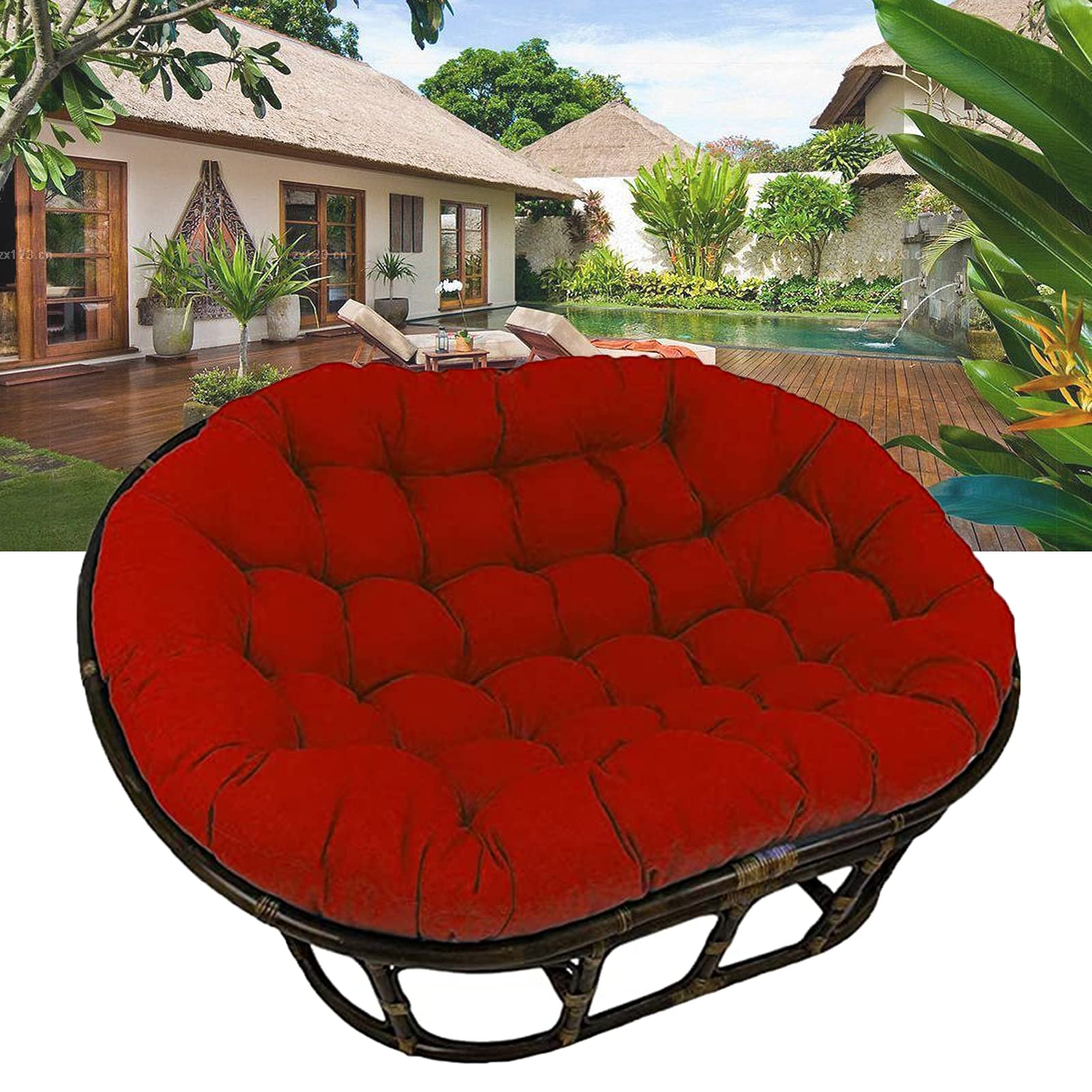 Coussin De Chaise à Bascule épais 13 Cm - Housse Imperméable, Dimensions 115x100x13 Cm, Pour Intérieur/extérieur