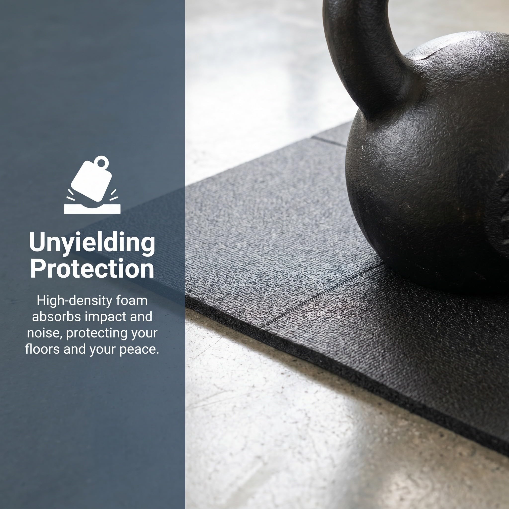 Kisangel Alfombrilla Protectora Antideslizante y amortiguadora para Equipos de Ejercicio, de 55 x 23,6 Pulgadas, Resistente y Duradera, Ideal para Cintas de Correr, elípticas, Bicicletas estáticas y