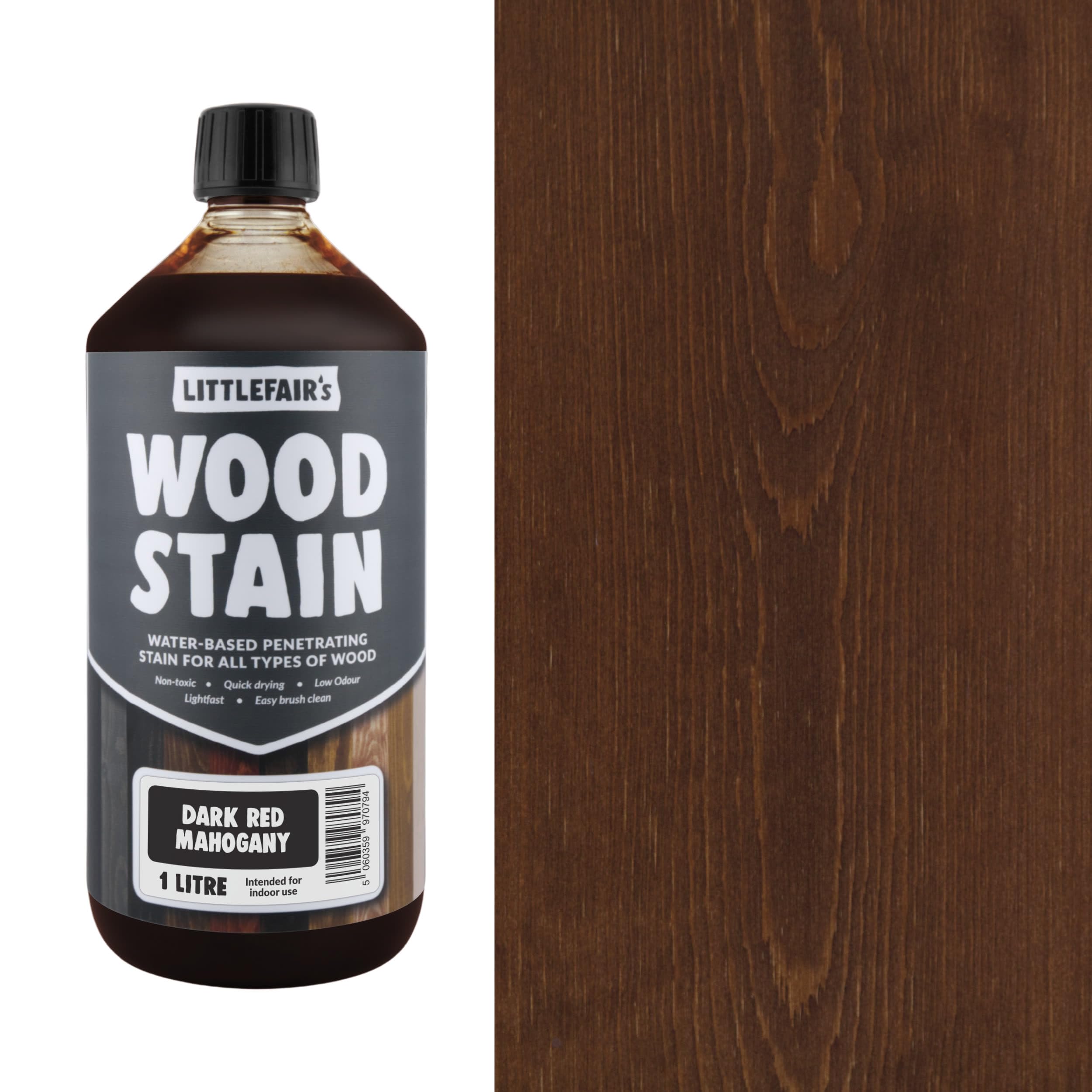 Littlefair's Wood Stain - Red - Mahogany - 1.2kg
