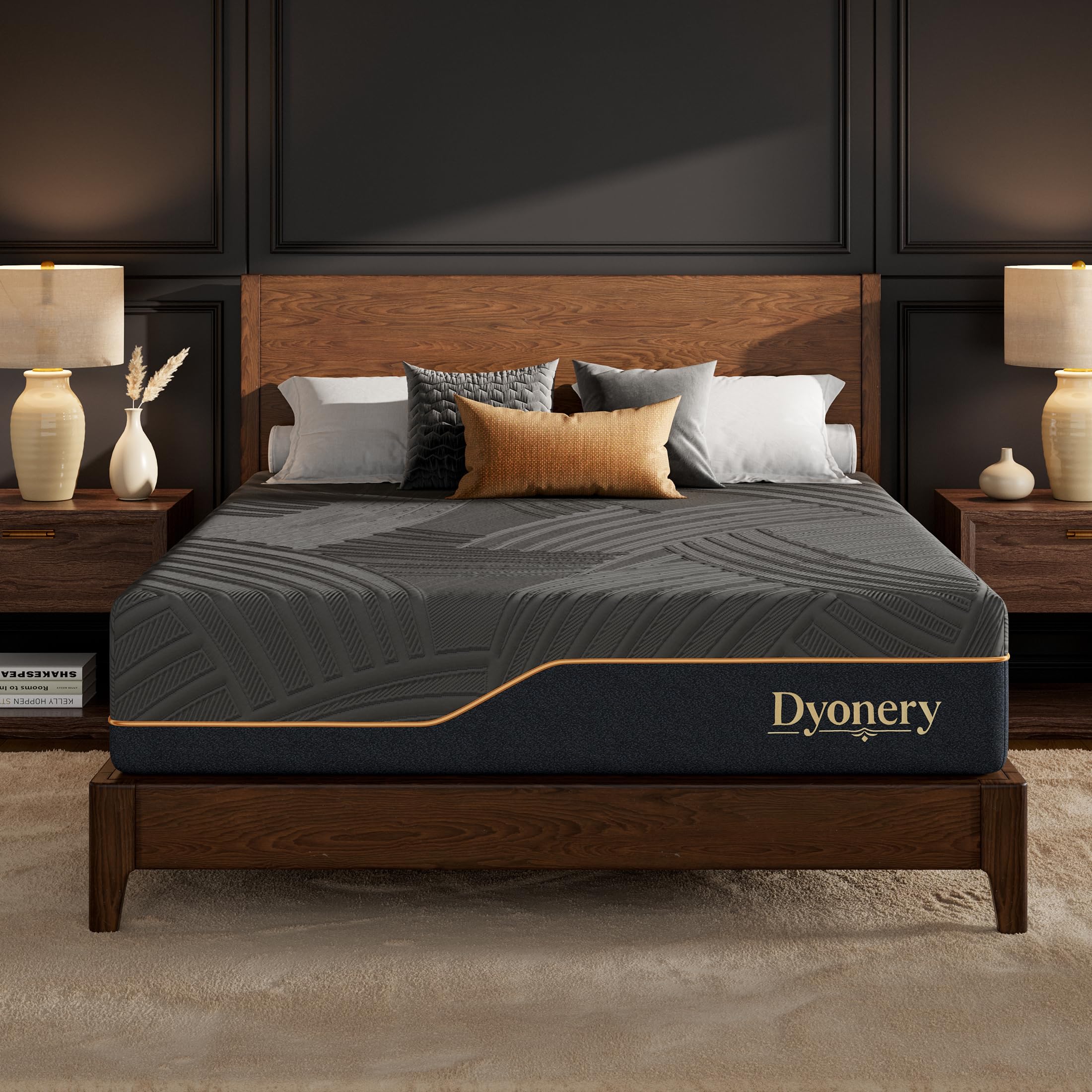 Dyonery 12 Inch Copper Gel Queen Mattress