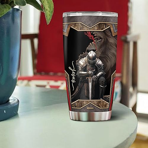 Vista 17 de Regalos vikingos personalizados para hombres, papá, taza de café aislada de acero inoxidable de 20 onzas, vaso térmico con tapa, regalo de Navidad