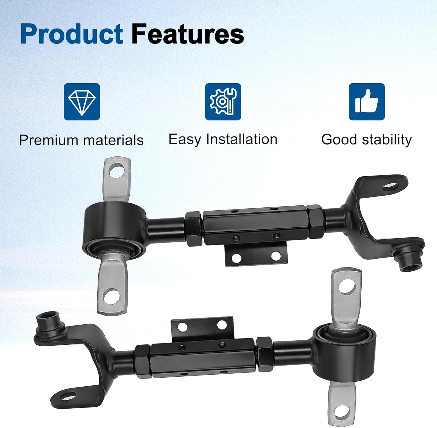 Rear Top Suspension Control Arm Adjustable Compatible with Honda Civic/Acura RSX EL 2001-2005, Alignment Suspension Camber Control Arms Kit Right and Left Side Replace 52390-S5A-A01