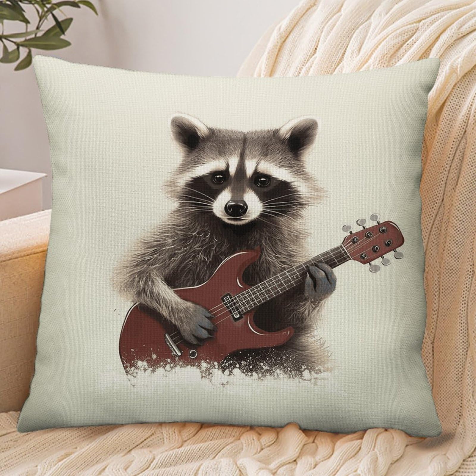 Fekiloot Style Funny Raccoon Pillowcase Pillow Sham Pillow Case