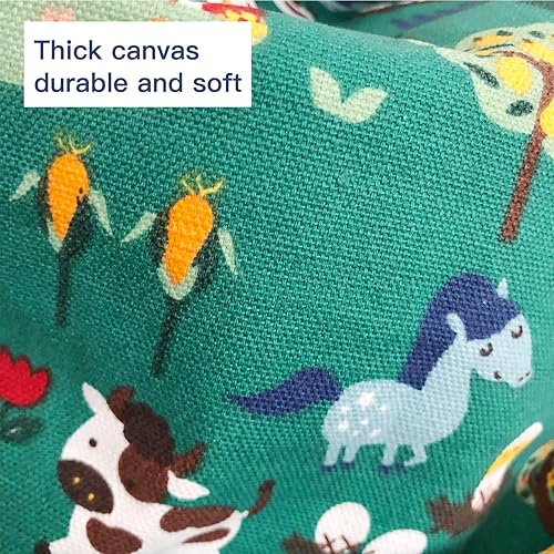 Miniatura 4 de YuppieLife Puf de almacenamiento de animales de peluche, funda de lona para niños (sin relleno)/lavable a máquina y duradera, para decoración de