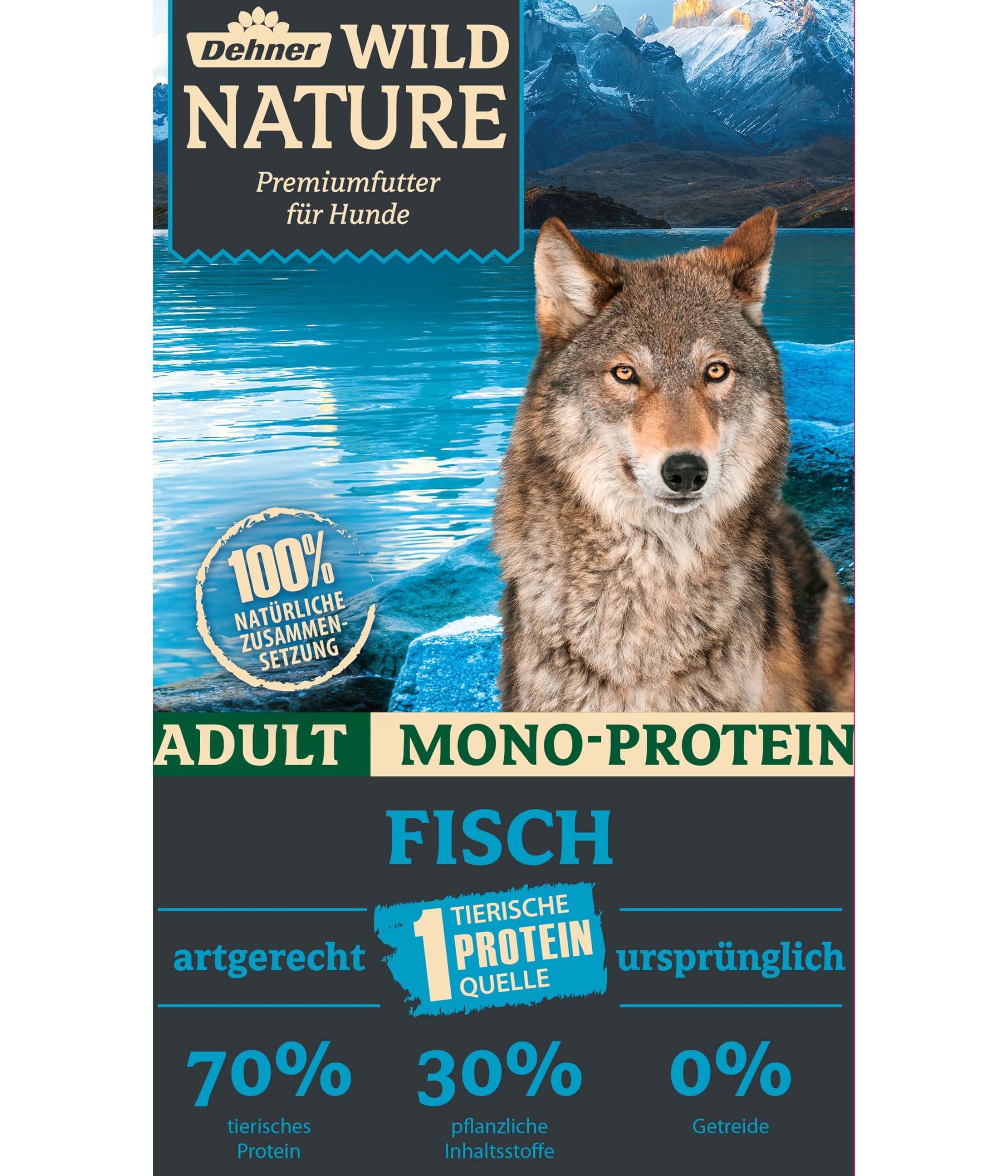 Dehner Wild Nature Comida Seca para Perros, Adulto, mar de montaña