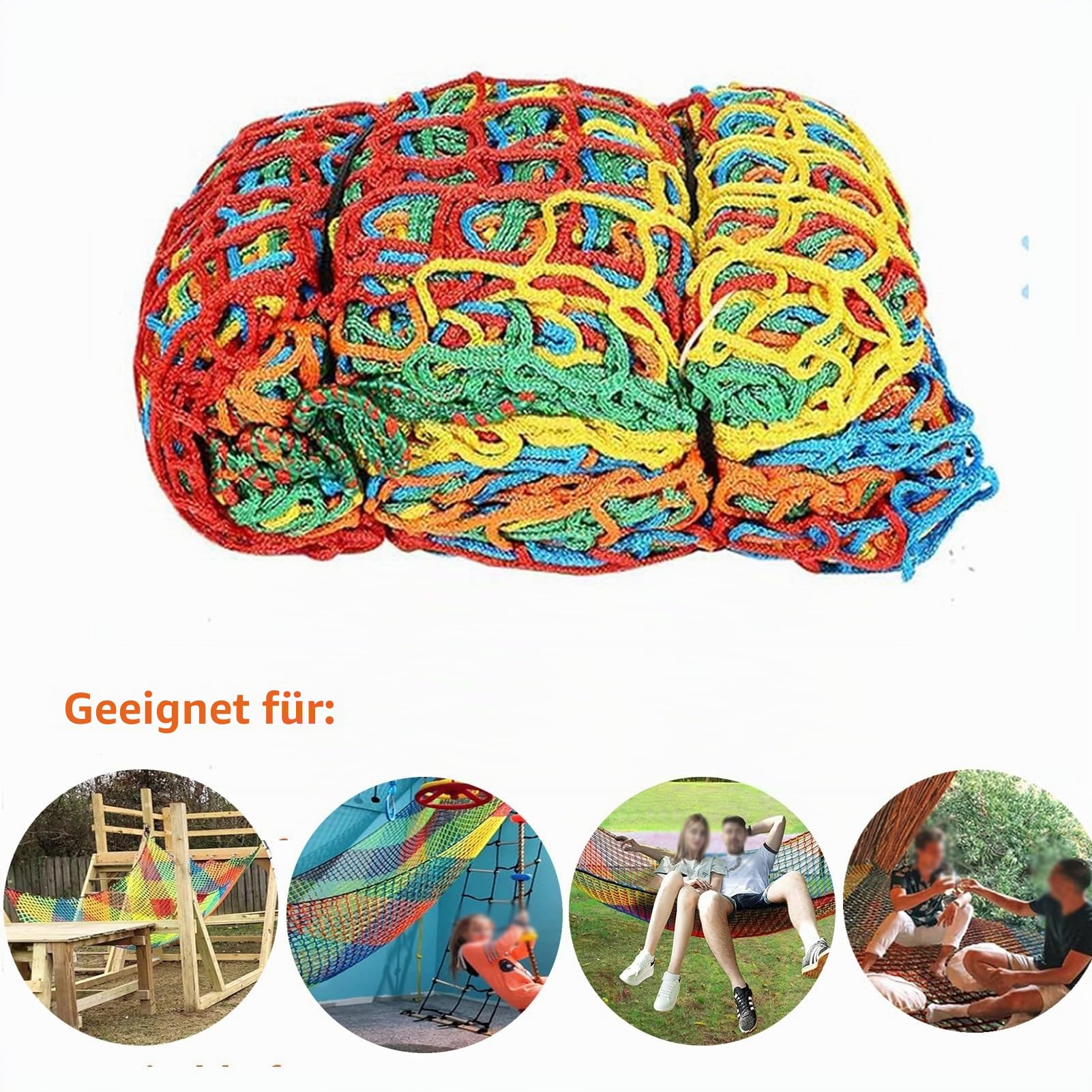 VXHCS Kletternetz für Outdoor Baumnetz Kletternetz für den Spielplatz Knotenloses Kletternetz Aus Polyester Sicherheitsnetz für Treppengeländer(2x2m)