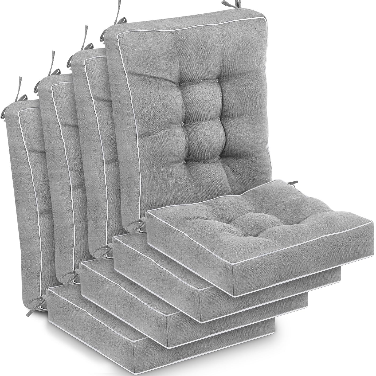 Outdoor Patio Cushions - Black Rocking Chair Pads -10 Outdoor Patio Cushions - Black Rocking Chair Pads -10