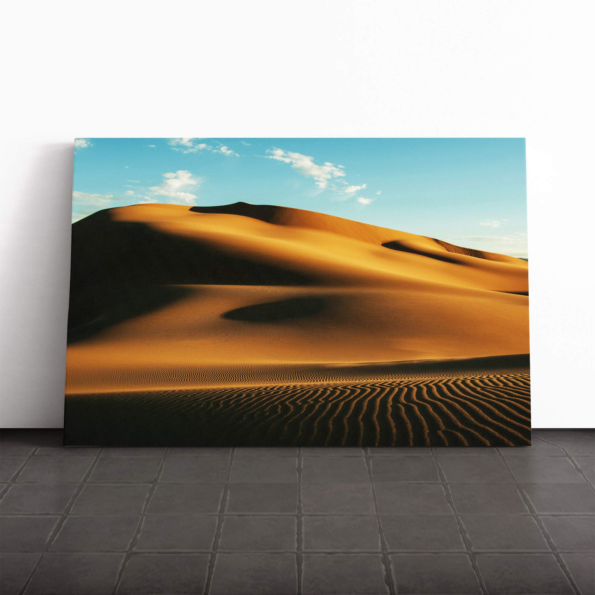Landscape Gobi Desert Mongolia Canvas Print | Gallery Wrapped 30mm Frame Wall Art | 24x16 inches | Ready to Hang | Modern Landscape Picture | Living Room Bedroom Lounge Office