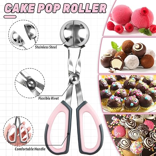 Miniatura 3 de JOERSH Kit de 402 piezas para tartas, incluye palitos para tartas y bolsas de paquetes, lazos giratorios, rodillo para tartas con asas, bolígrafo