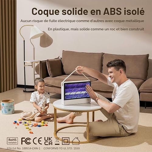 GeckoMan 2-Pack Lampada Zanzare Interno Spettro Ibrido Zanzariera Elettrica - 4