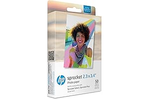 HP Sprocket 2.3"x3.4" Premium Zink Sticky-Back Photo Paper (50 Sheets)