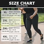 MOREFEEL Plus Size Leggings for Women-Stretchy X-Large-4X Tummy Control High Waist Spandex Workout Black Yoga Pants