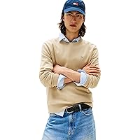 Tommy Jeans Tjm Slim Essential Light Sweater Pullover, Khaki (Silt)