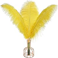 Vista 14 de THARAHT Plumas de avestruz negro, 12 unidades, grandes, naturales a granel de 20 a 22 pulgadas, 19.7 in-21.7 in, para centros de mesa de boda