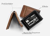 Vista 2 de Rico Industries NCAA - Cartera de bolsillo frontal grabada con láser gris, compacta, cómoda, delgada