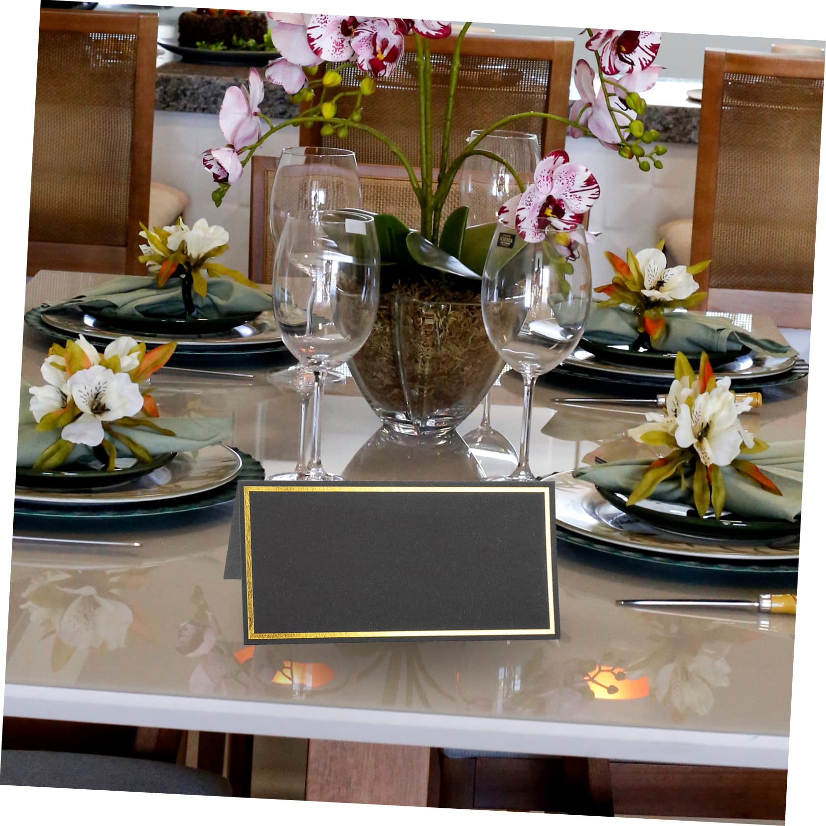 Tofficu 150stücke Hochwertige Tischkarten Für Hochzeit Veranstaltungen Blanko Platzkarten Mit Goldprägung Für Sitzordnung Tischdekoration Praktisch Elegant Pack