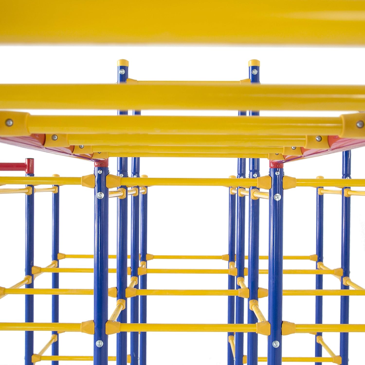 ActivPlay Modular Jungle Gym with Swing Set, Monkey Bars, Hanging Bridge, and Hanging Jungle Line Kit, Red, Blue, Yellow (APJGC5) : Toys & Games