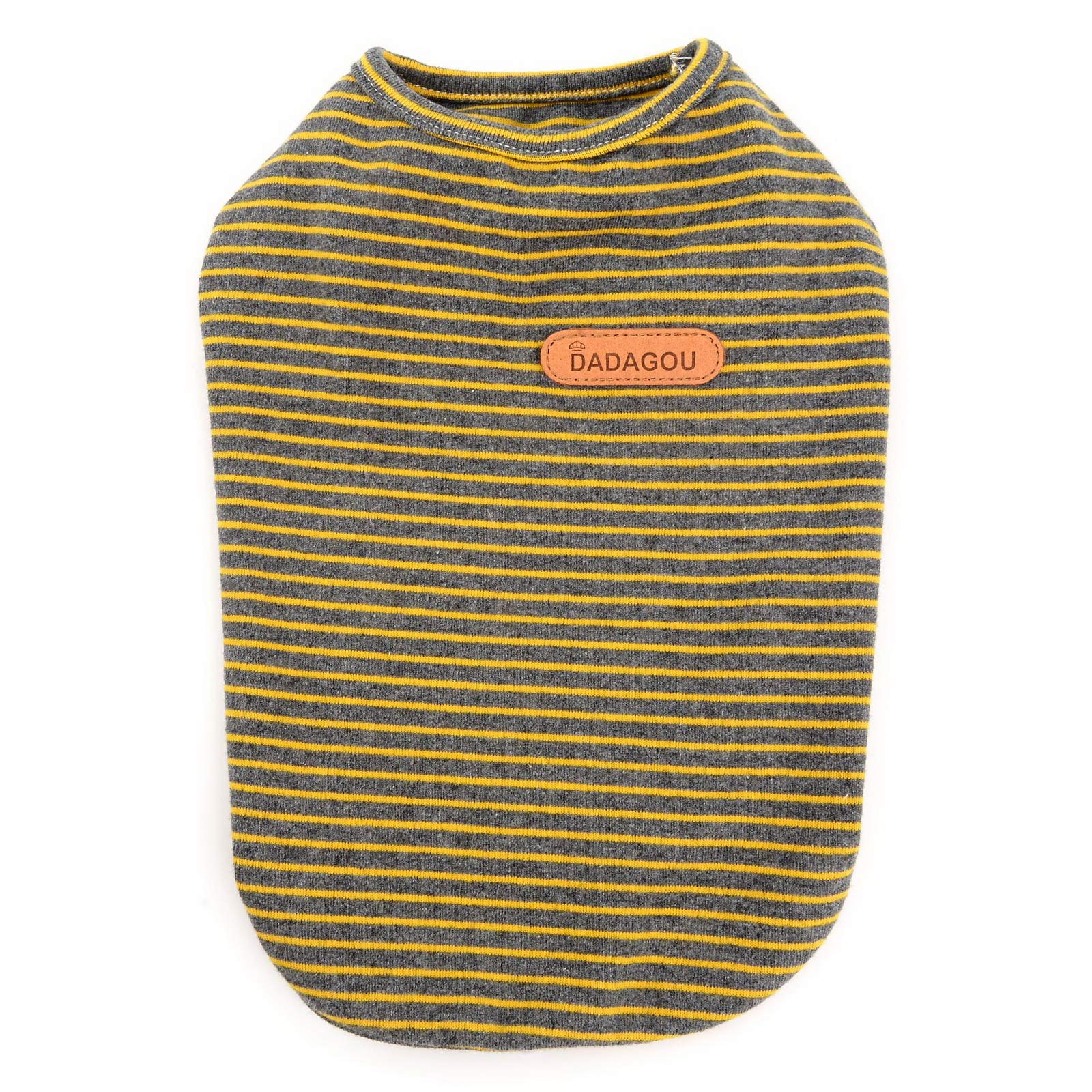PAIDEFUL Chemise britannique pour petit chien rayée, gilet pour chat, T-shirt en coton doux pour garçon, vêtement pour animal de compagnie, Tee d’été pour chiot, Chihuahua, Yorkie, Débardeur
