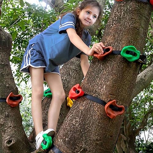 Miniatura 6 de Alvinlite Paquete de 10 soportes para escalada en roca para niños y adultos, agarres de pared de roca para interiores y exteriores, construye pared