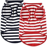 Vista 8 de Camisa para perro, ropa a rayas para perro, chalecos elásticos de algodón suave para perros pequeños, medianos y grandes, ropa para cachorros, ropa