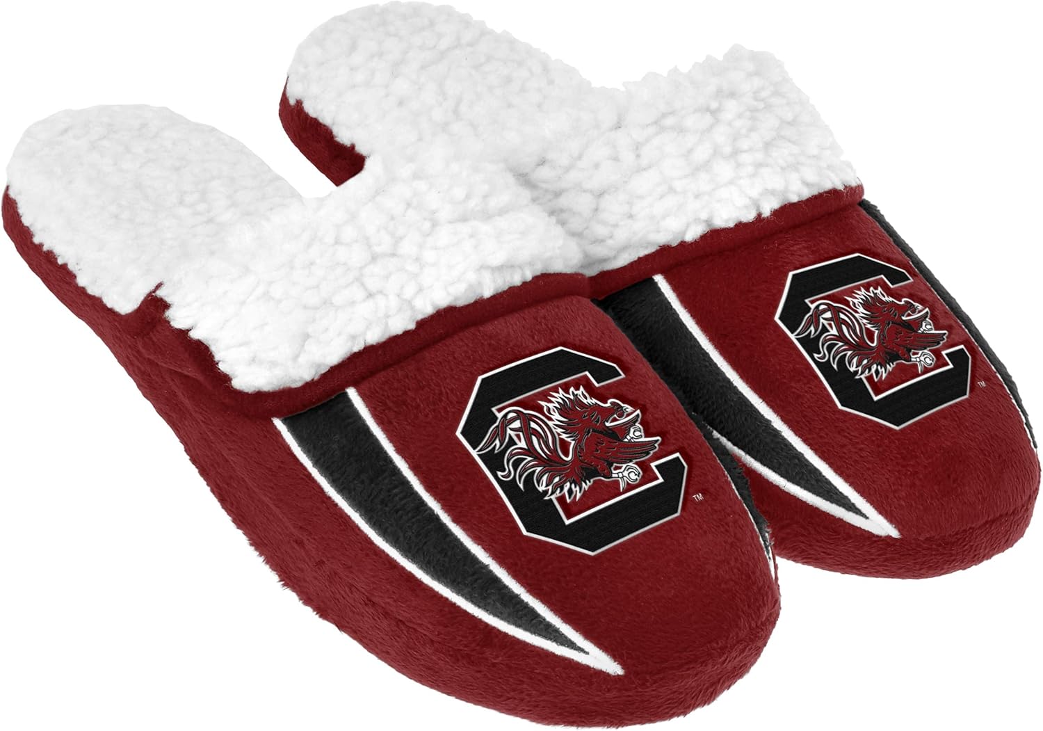 FOCO Mens NCAA College Team Logo Moccasin Slippers : Clothing