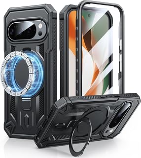 FNTCASE for Google Pixel 10 Pro XL Case with Magnetic Kickstand Black
