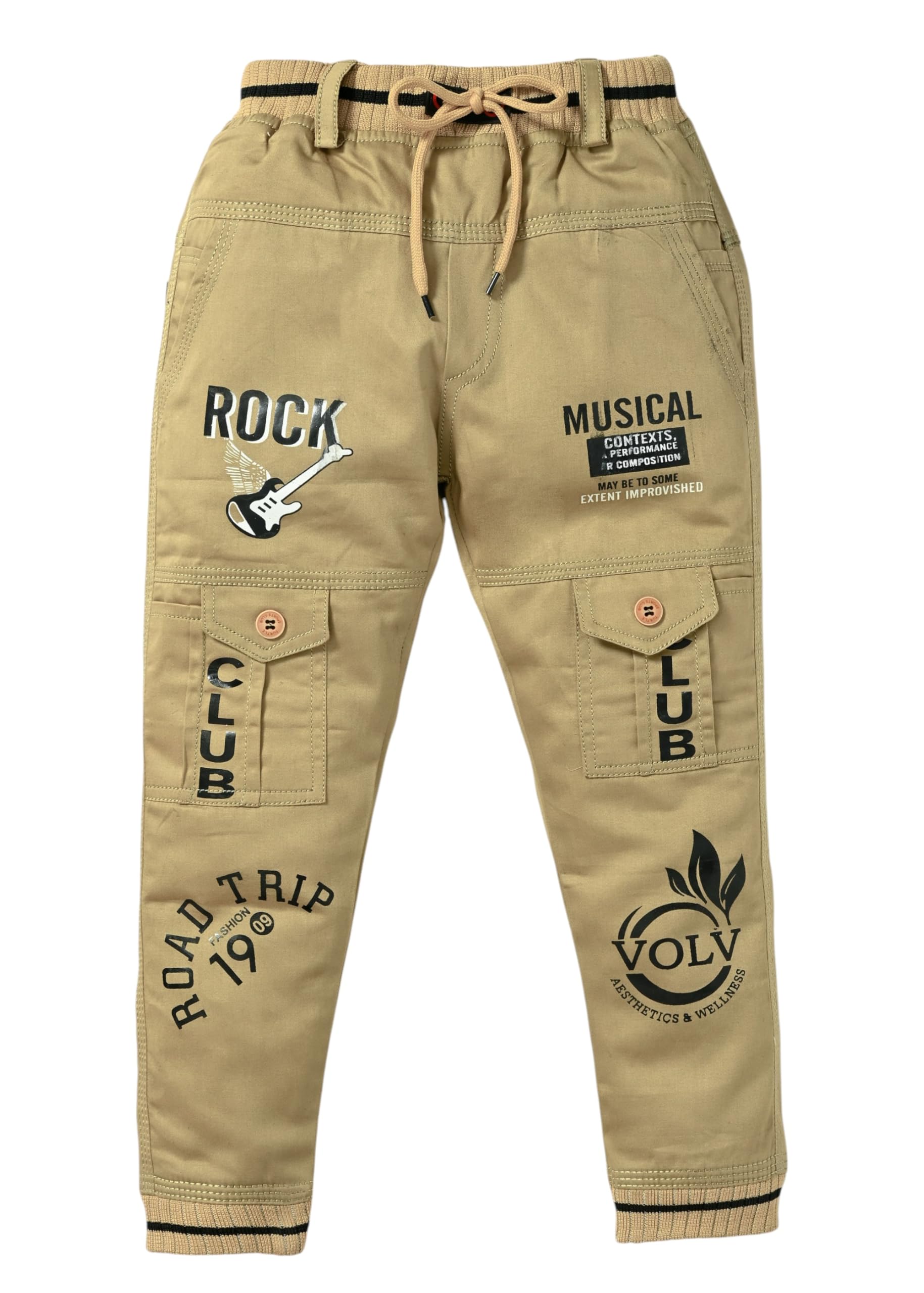 Stylish Printed Joggers with Pockets | Soft Comfortable Elastic Waist Lower | Casual Outdoor Wear Trousers for Daily Use |Pack of 1 Boys Premium Cotton Satin Jeans Cargo Track Pants for Kids 2-7 Years-picture-10