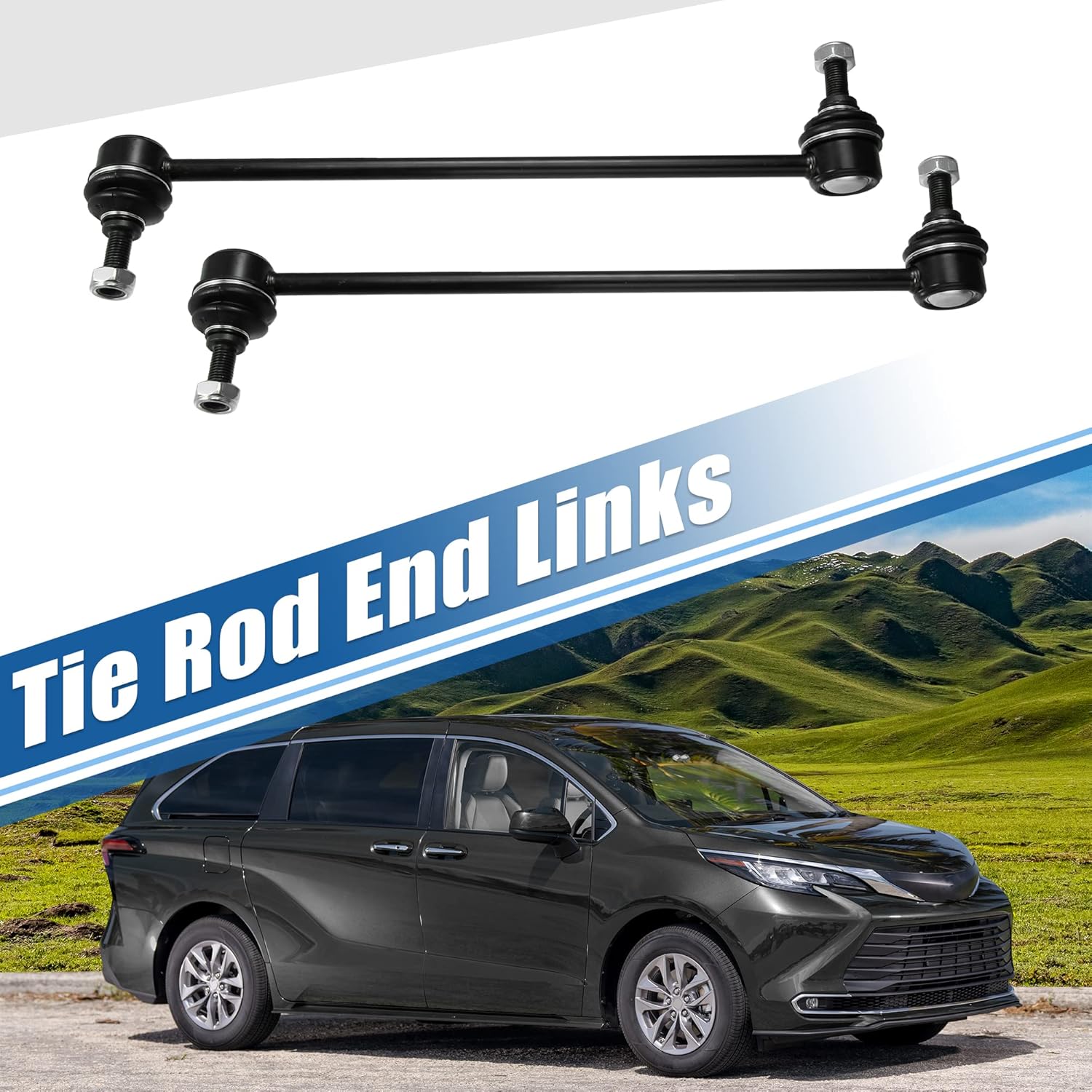 X AUTOHAUX 2pcs Front Sway Bar Links K90518 K90519 Stabilizer Link Suspension Kit for Toyota Sienna 1998-2003 4881008010 4882008010