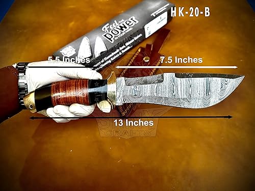 Miniatura 10 de SHINY CRAFTS  Cuchillo de afeitar forjado grande hecho a mano de 13 pulgadas, cuchillo de hoja fija, cuchillo de Bowie de espiga completa, cuchillo