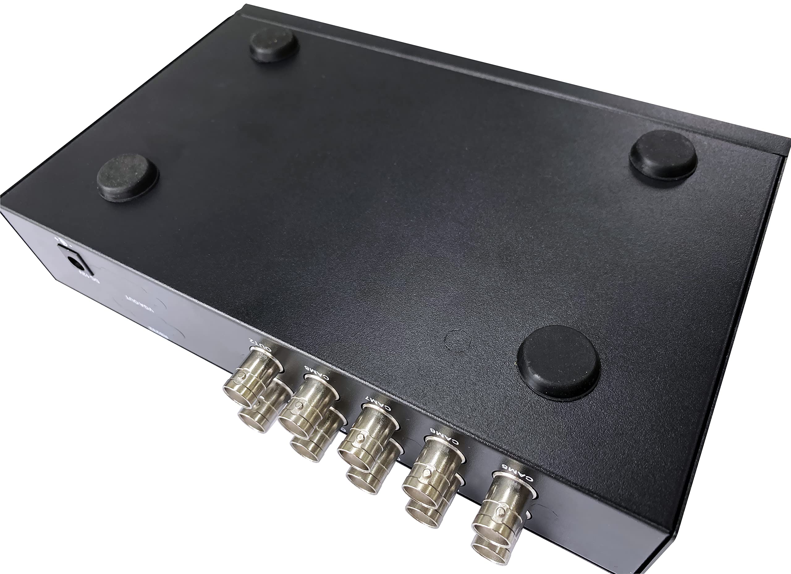 UHPPOTE 8CH Color Quad System Video Splitter CCTV Procesador de cámara CCTV con control remoto 10 adaptador BNC