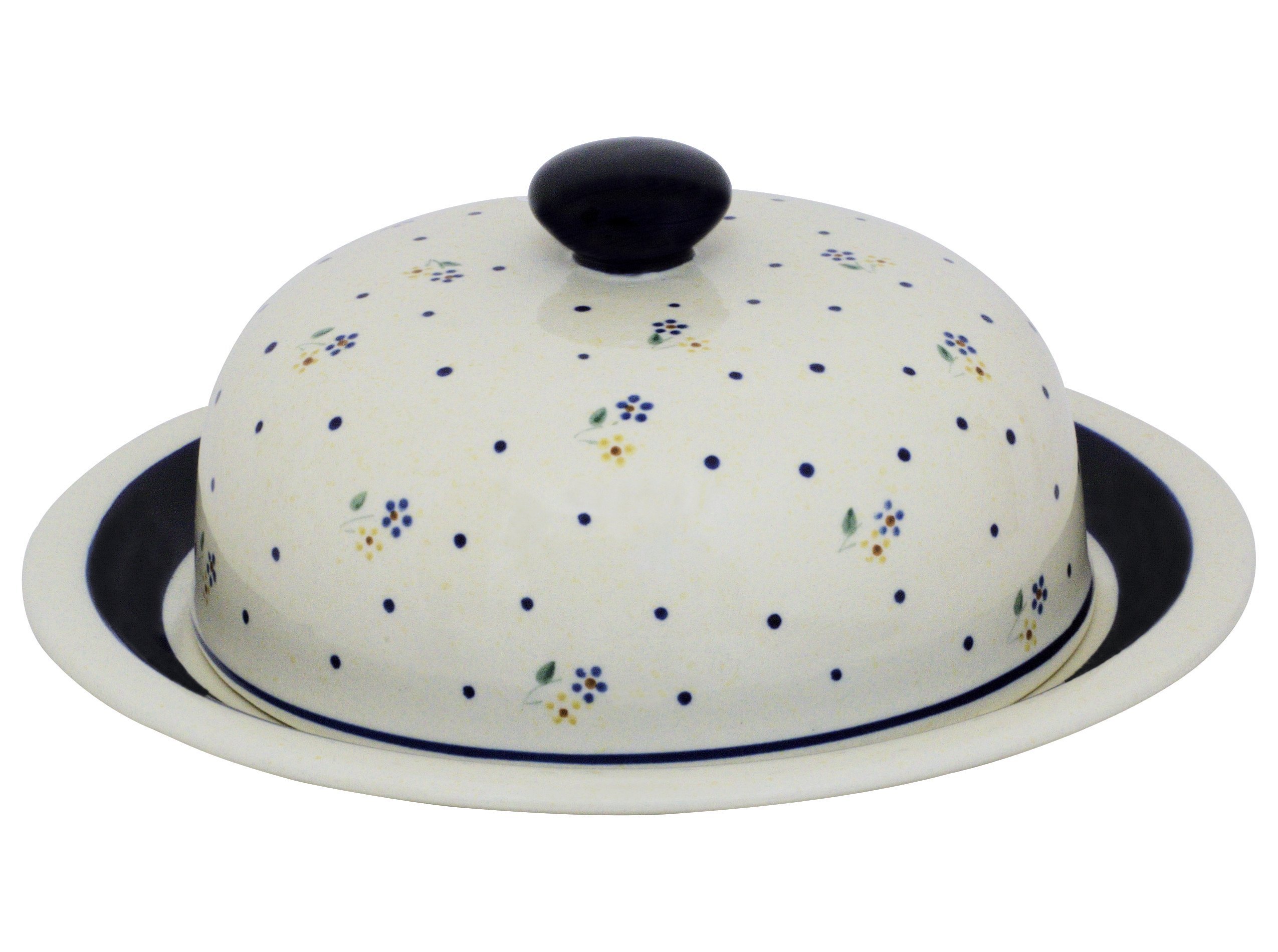Bunzlauer Keramik Cloche à Fromage/plateau décor 111 Cloche Grand modèle Ø 24.7 cm