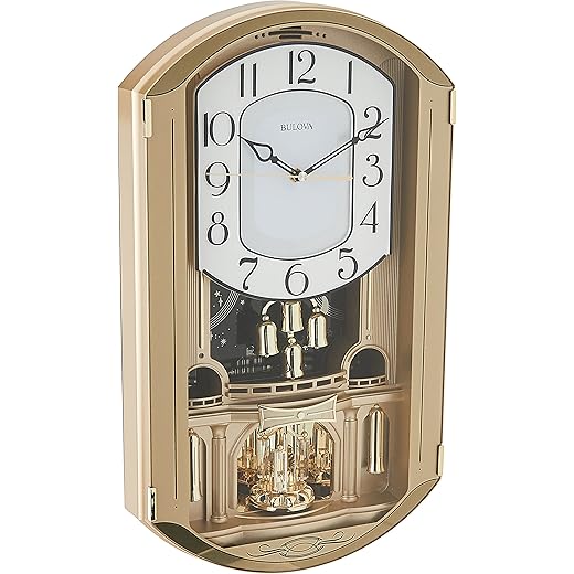 Bulova C4900 Golden Musical Pendulum Clock