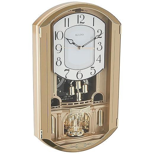 Bulova C4900 Golden Musical Pendulum Clock