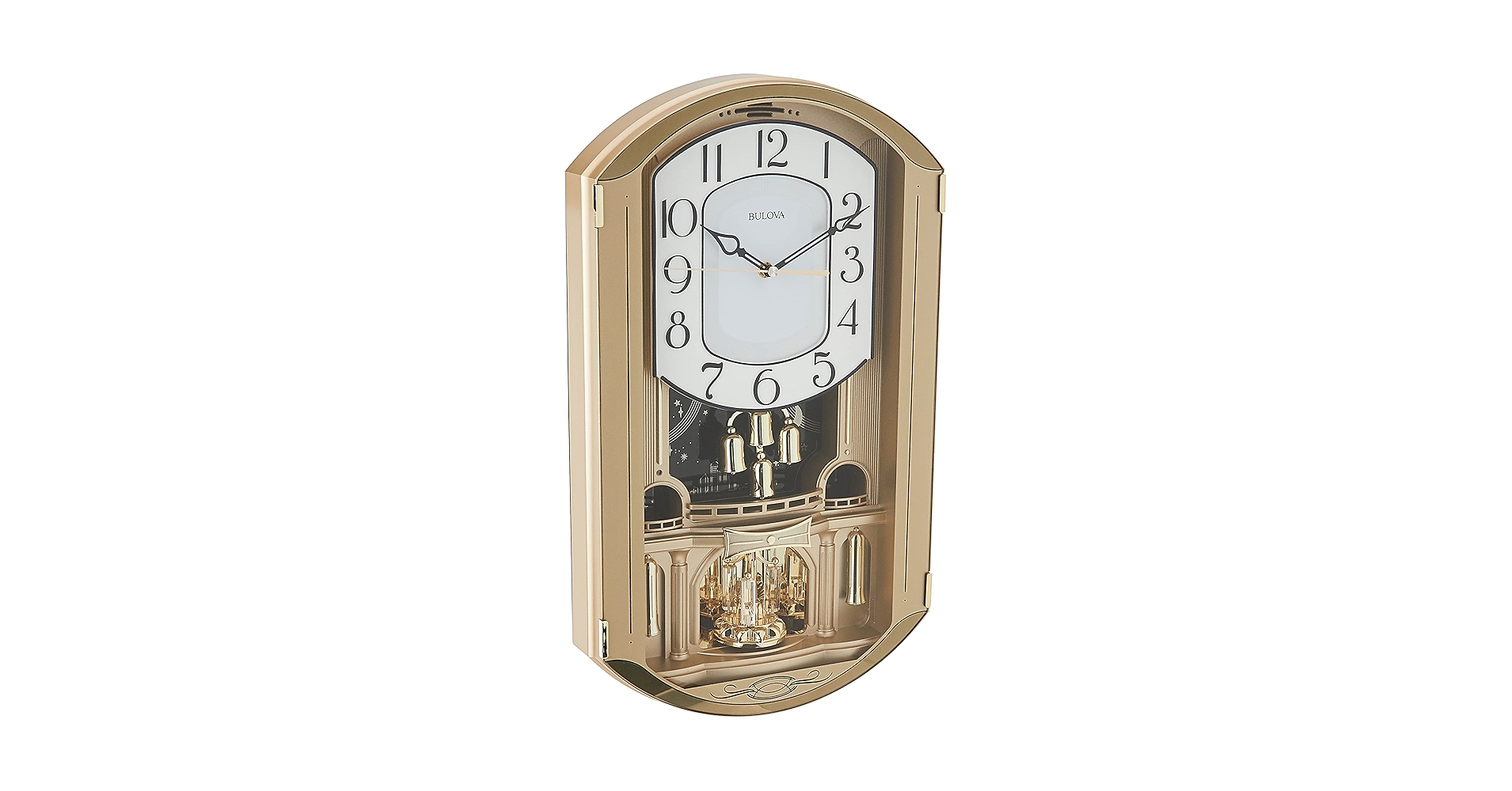 Amazon.com: Bulova C4900 Golden Music Wall Clock | Gold-Tone