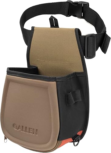 Allen Company Shotgun Shell Pouch - Clay, Trap, and Skeet Shooting Accessories - Hunting and Gun Range Gear - Soft Canvas Design - Coffee/Copper