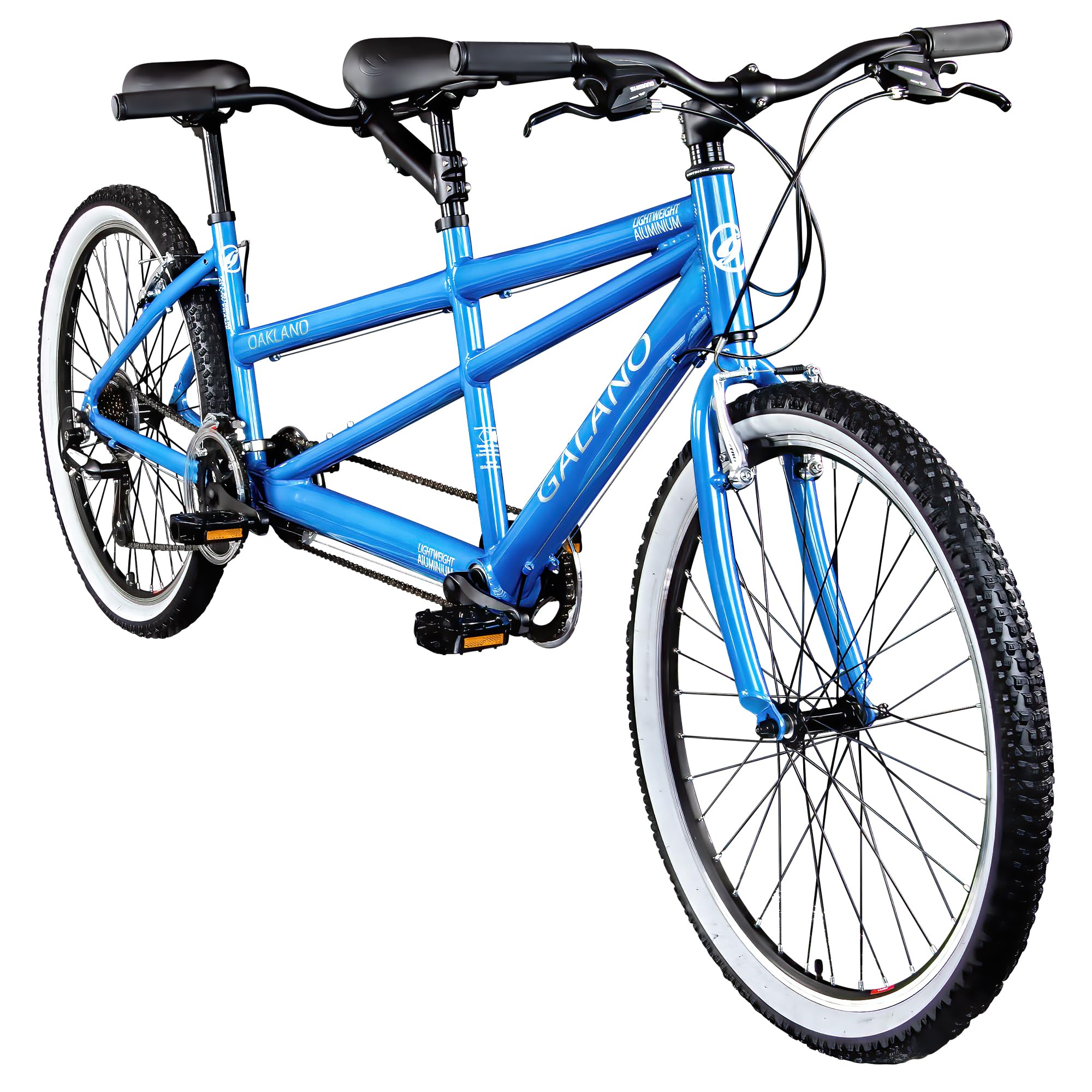 Galano Tandem Fahrrad 2 Personen Mountainbike 21 Gang Schaltung ab 145 cm Hardtail MTB Damen und Herren 26 Zoll mit Alurahmen Oakland