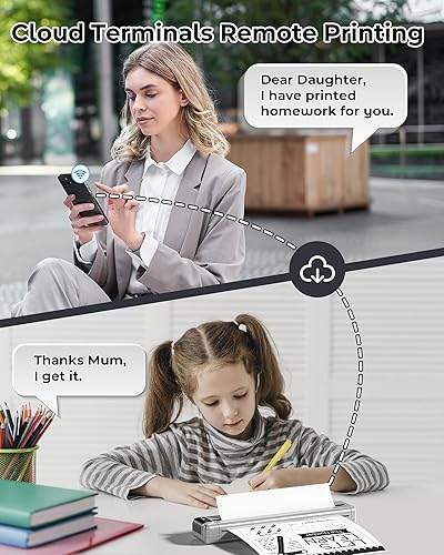 Miniatura 3 de Itari Q302 WiFi Inkless Thermal Printer, Portable Printers Wireless for Travel with Reverse Charging, Upgraded 300DPI Phone Printer Supports US