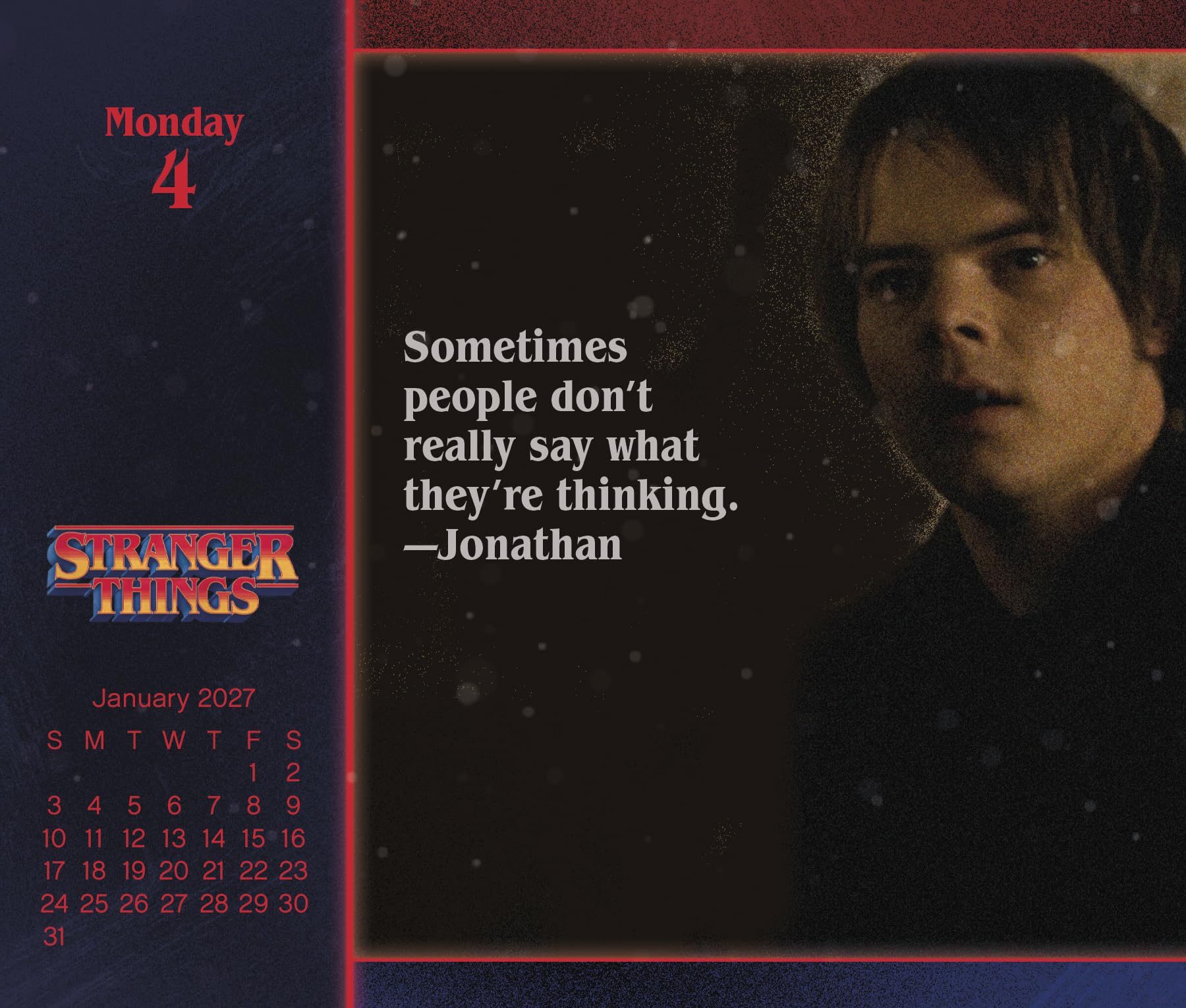 2027 Stranger Things Day-at-a-Time Calendar