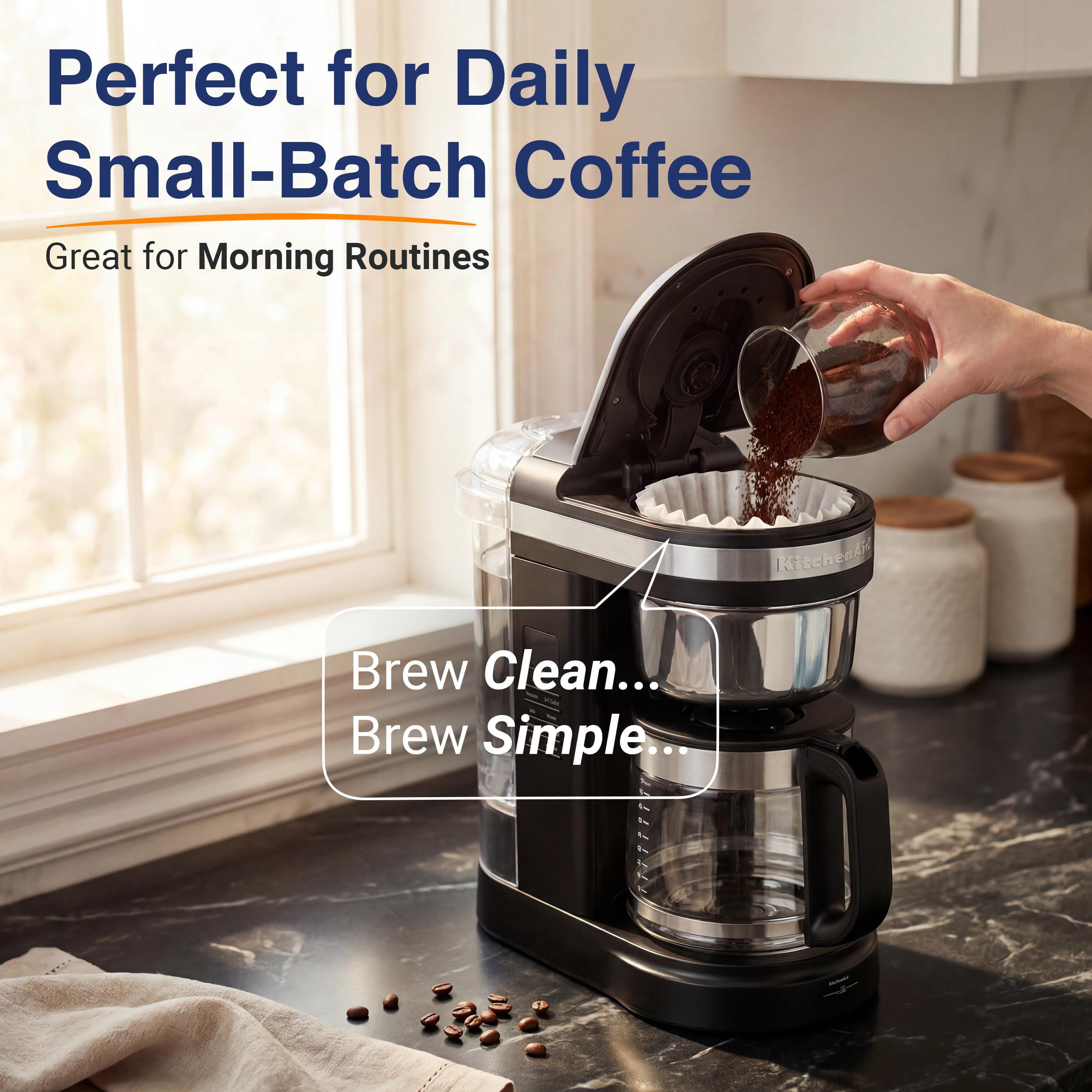 Amazon.com: 4 Cup Basket Coffee Filters (100, White): Home & Kitchen