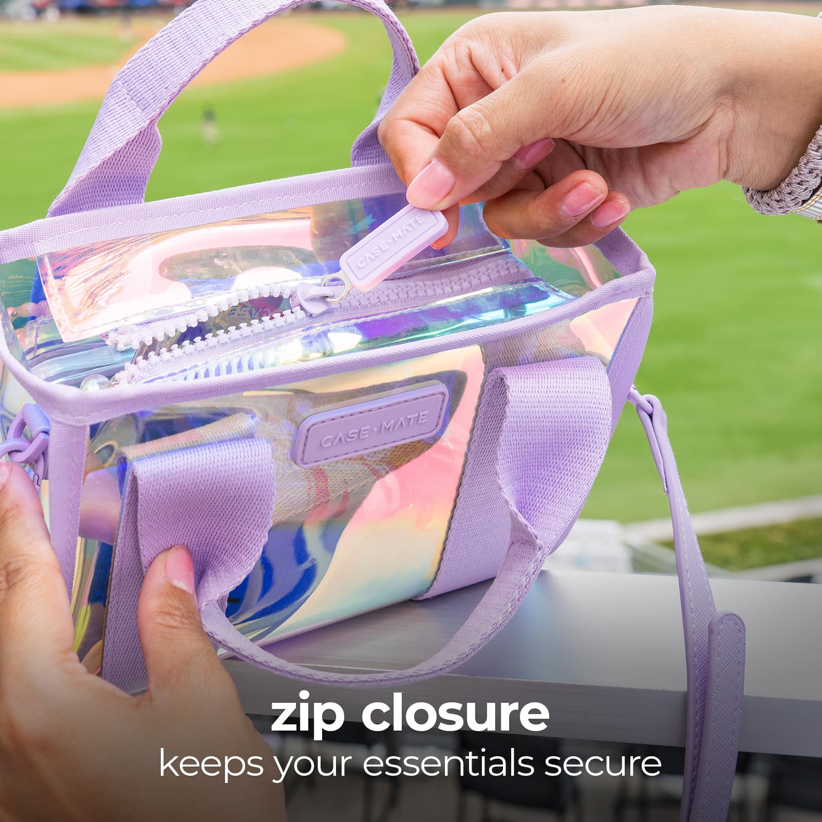 Amazon.com: Case-Mate Soap Bubble Jelly Stadium Bag for Women