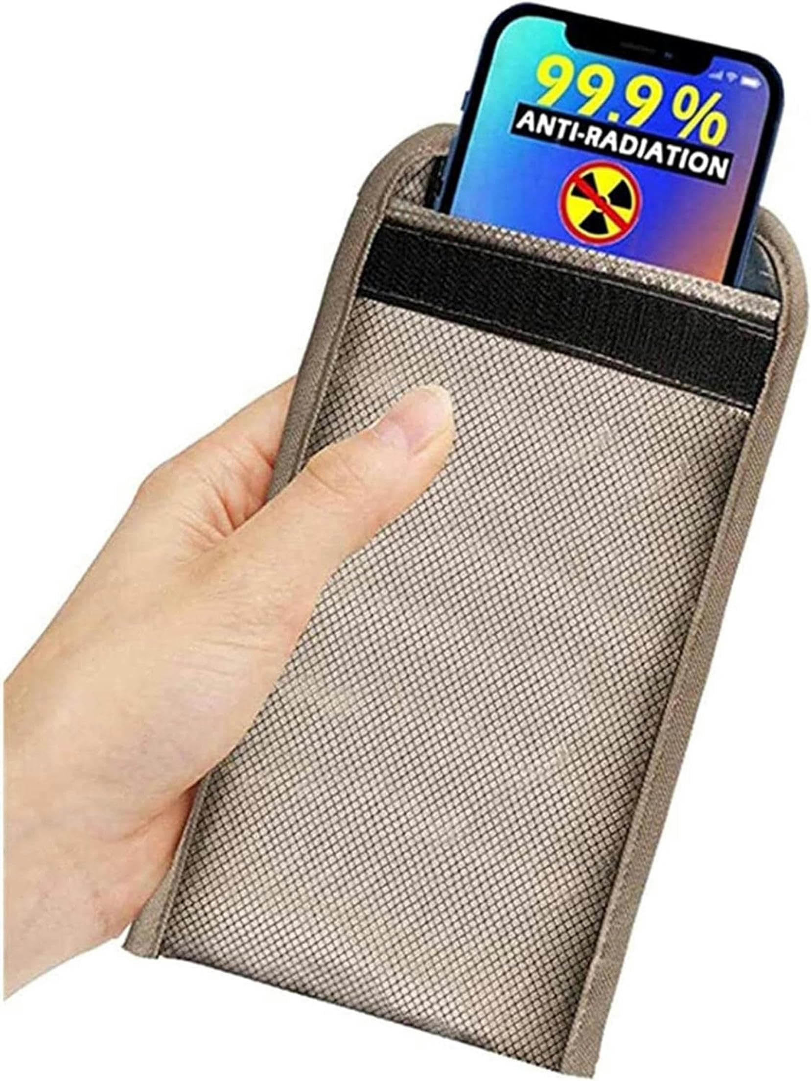 Sac Faraday en fibre d'argent pour une isolation totale de signal 5G et EMF
