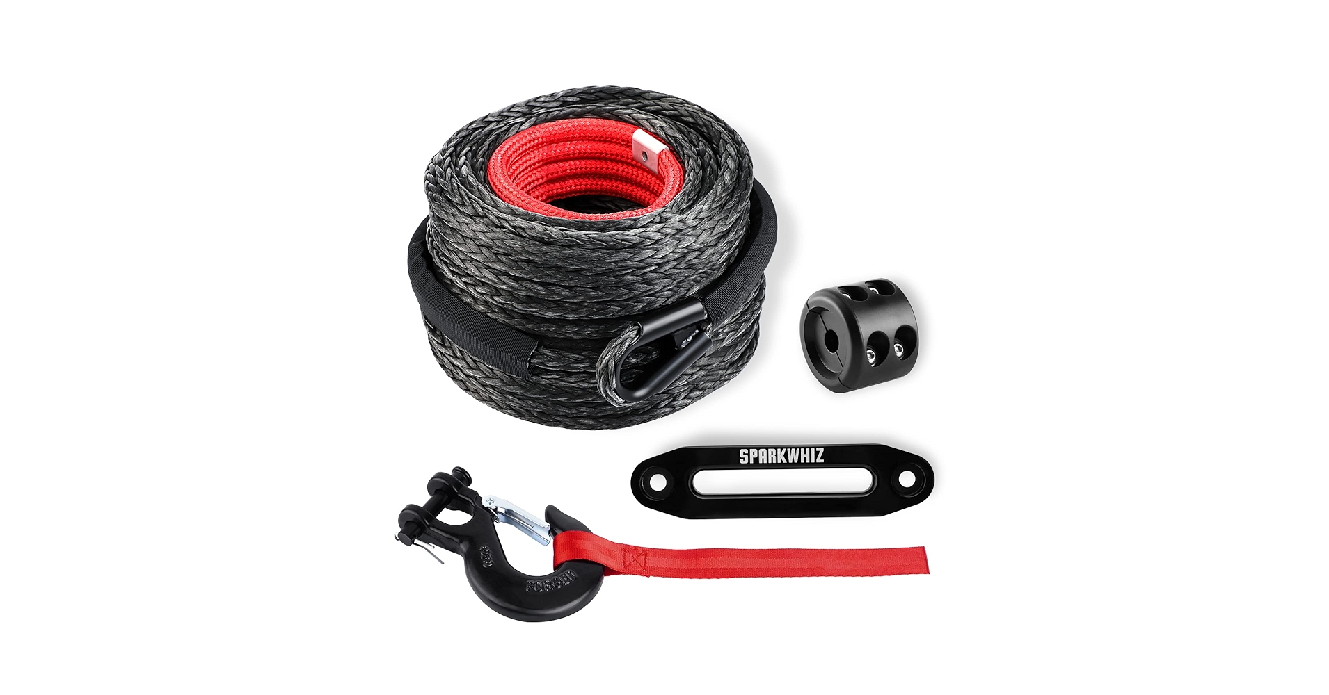 Amazon.com: SPARKWHIZ Synthetic Winch Rope Cable Kit, 3/8