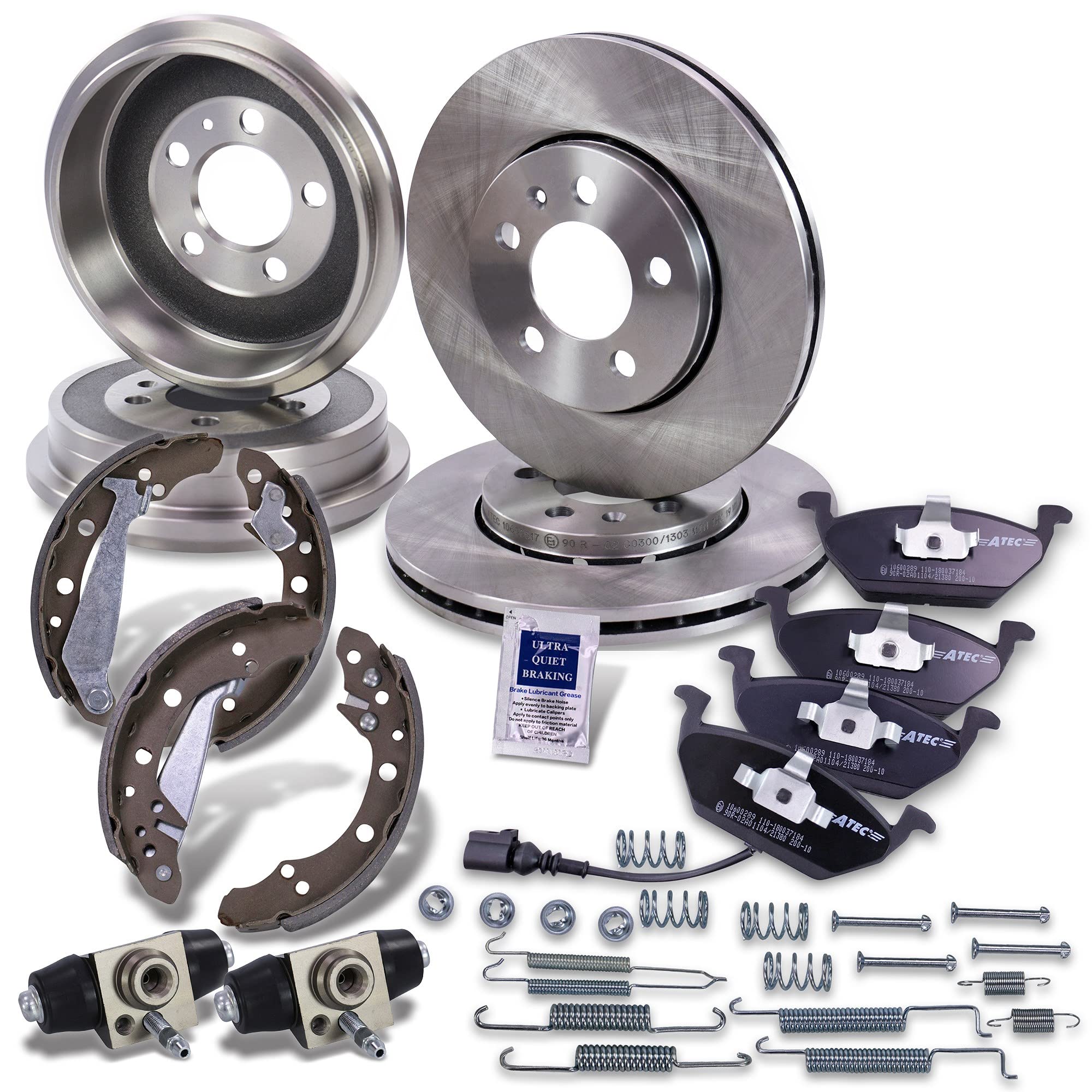 KIT PASTIGLIE FRENO ANTERIORE + POSTERIORE PER AUDI A4 B5 8D 1.9 TDI 2000 405554