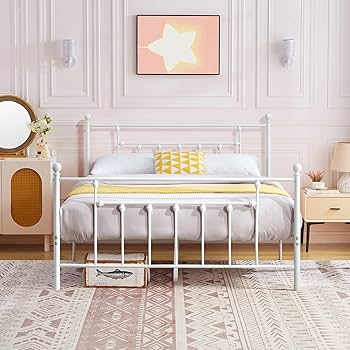 Amazon.com: VECELO Full Size Metal Platform Bed Frame with