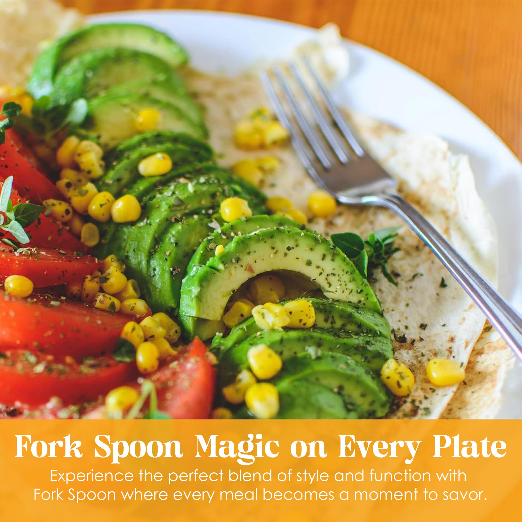 48-Piece Stainless Steel Cutlery Set – Includes 12 Spoons, 12 Forks, 12 Knives & 12 Mini Spoons – Flatware Set for Kitchen & Dining