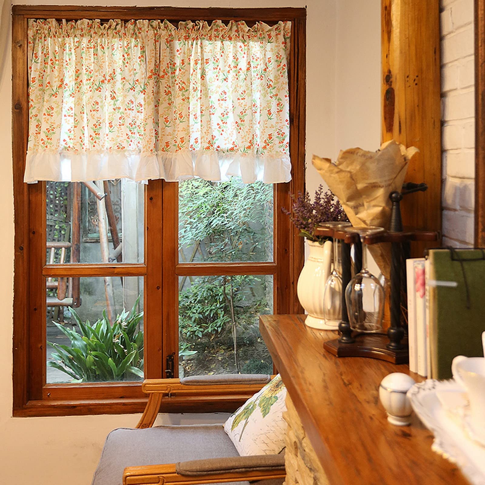 Set Di 2 Tende In Miniatura Per Casa Delle Bambole - Finestre Con Persiane In Legno E Cotone - Accessori Decorativi