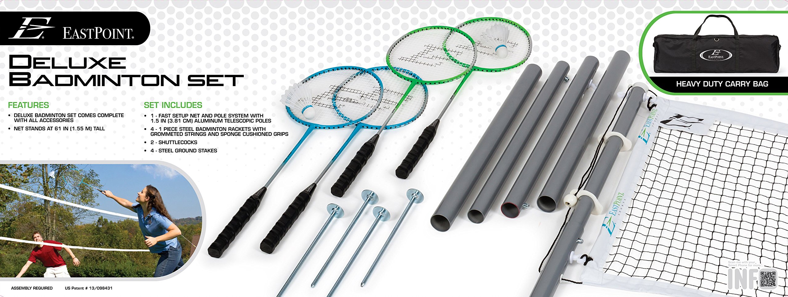 Ensemble de jeu de badminton Eastpoint Sports installation