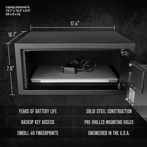 Miniatura 5 de Verifi Smart Safe S5800 Biométrico Safe con sensor de huellas dactilares certificado por el FBI