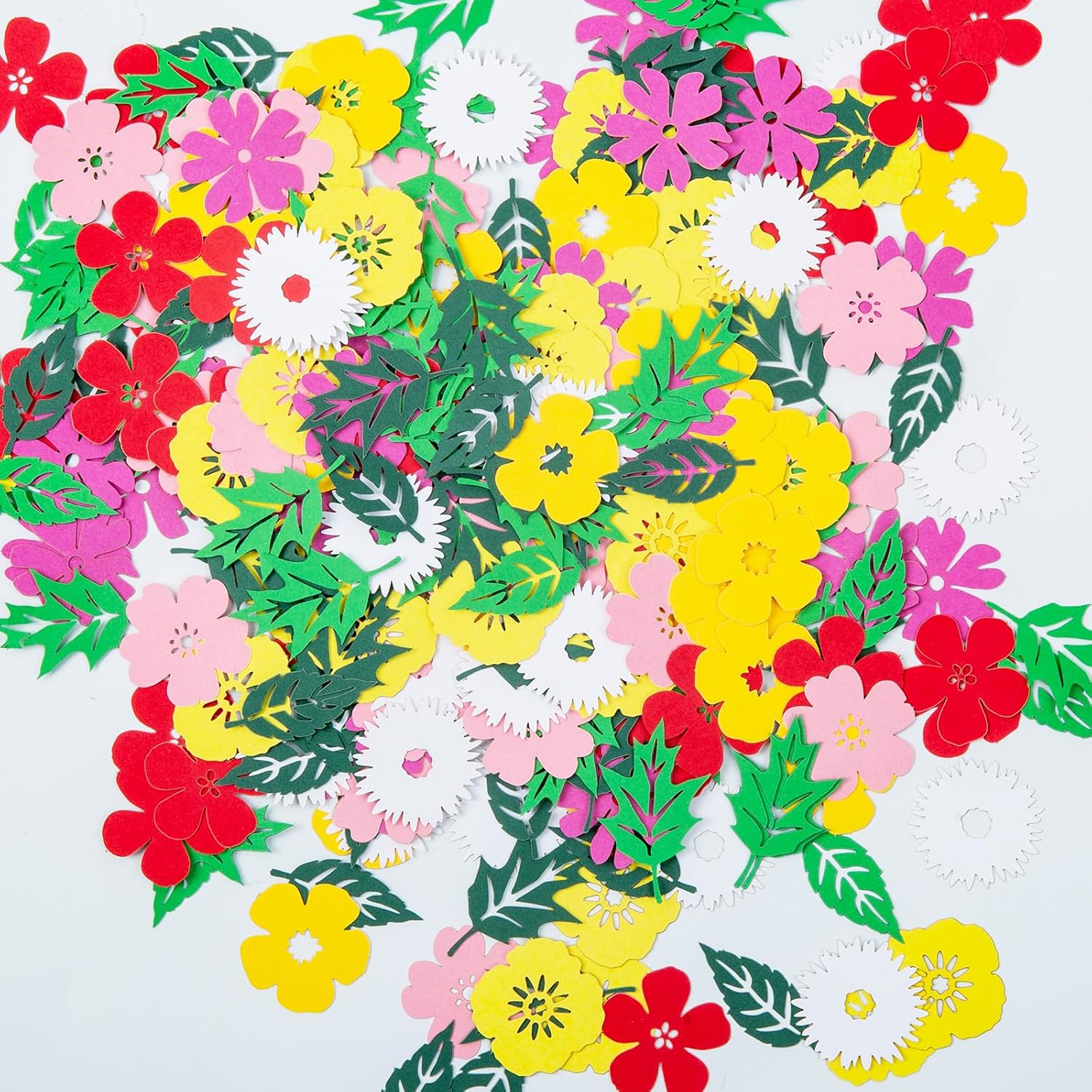 200 Pcs Wildflower Party Confetti - Daisy Party DéCor - Floral Botanical Table Scatter For Colour Clash Wedding - Bridal,Baby Shower,Birthday Party Decorations